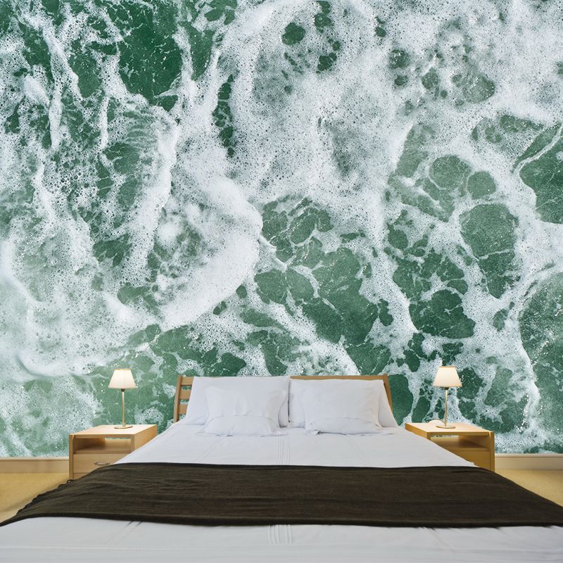 Customized Contemporary Sea Mural Mildew Resistant for Living Room Decoration