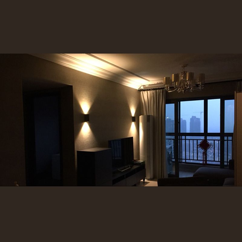 Luz de pared de estilo minimalista moderno de lámpara montada en la pared 2 luces de pared para pared para la pared exterior
