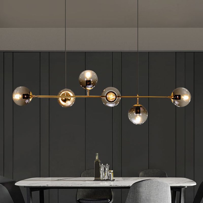 Lámpara colgante de comedor moderno lámpara de lámpara de lámpara de vidrio redondo para comedor