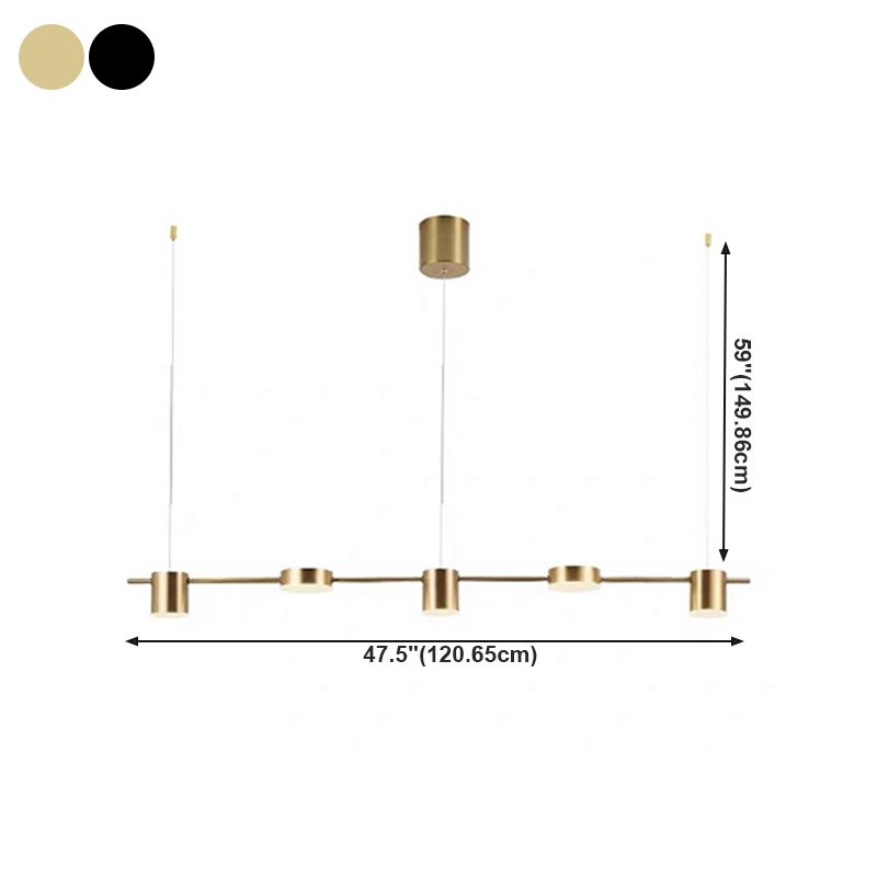 Cylinder Island Lighting Fixtures Contemporary Metal Island Lighting Ideas