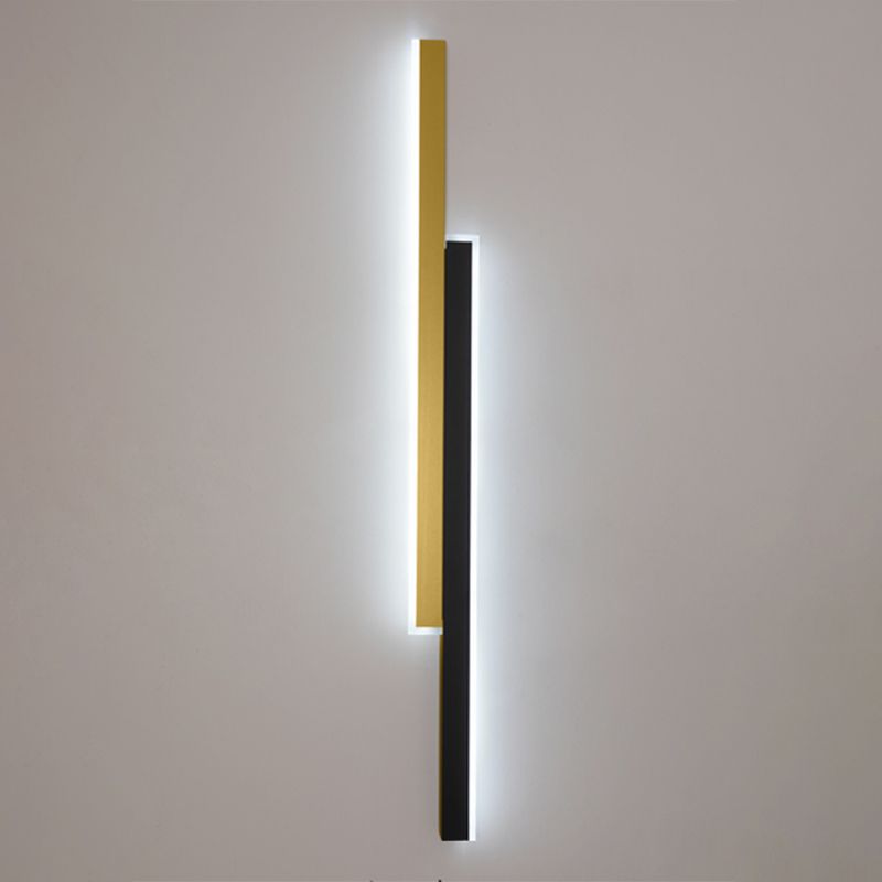 Linear Shape Metal Wall Light Modern Style 2 Lights Wall Mounted Light