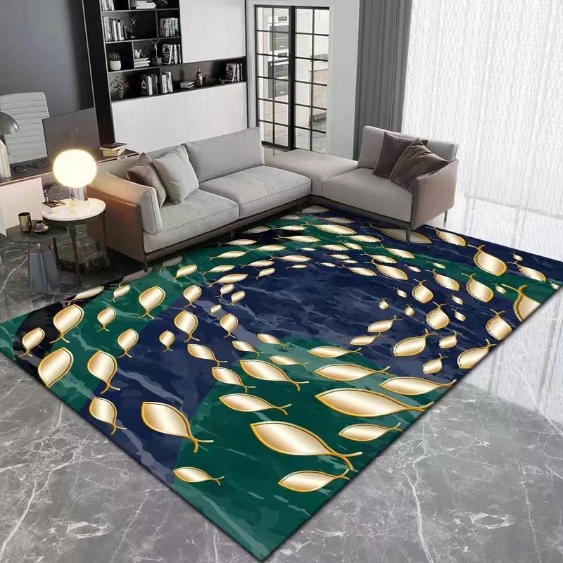 Minimalist Carpet Modern Abstract Print Rug Polyester Anti-Slip Carpet for Living Room