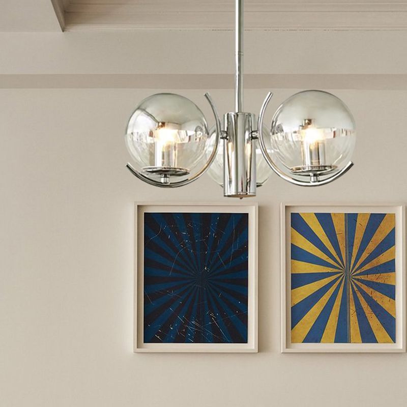 Modern Style Chandelier Household Glass Hanging Light for Sitting Room