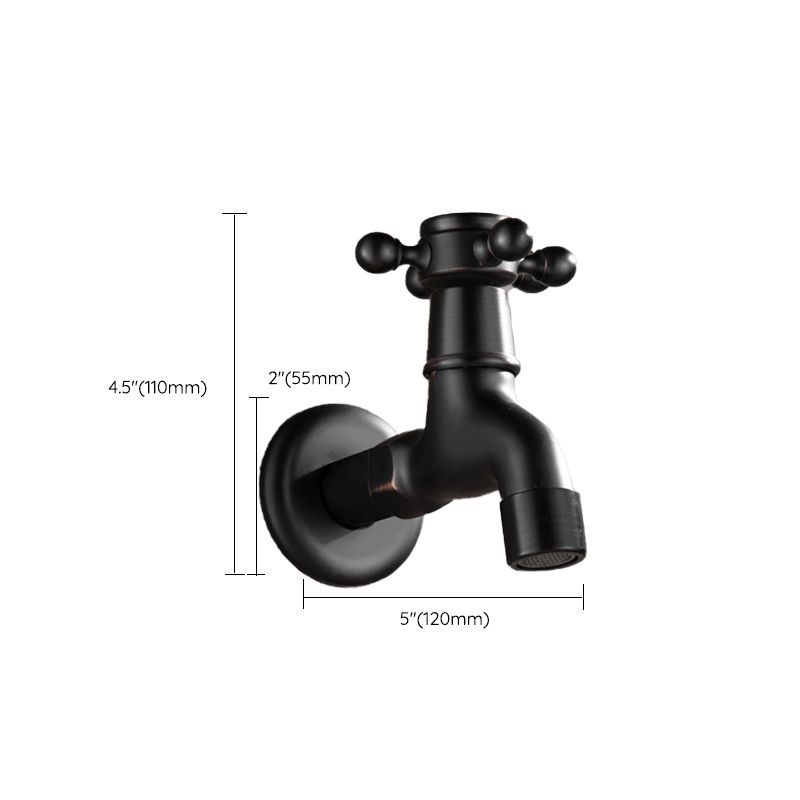 Widespread Bathroom Sink Faucet Wall Mounted Cross Handle Faucet
