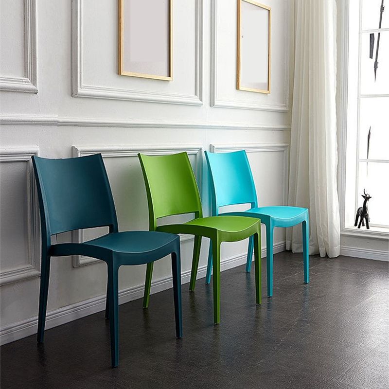 Dining Room Indoor Chair Plastic Armless Dining Accent Chair