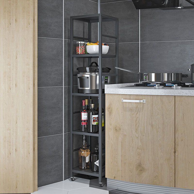 Contemporary Metal Book Shelf Open Home Shelf Bookcase with Shelves