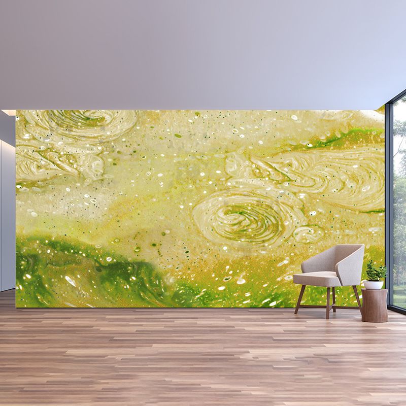 Modern Style Watercolor Abstract Mural Stain-Resistant Wall Decor for Guest Room
