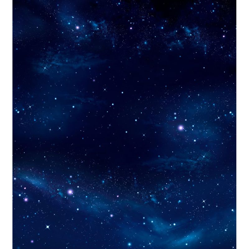 Large Starry Sky Wall Mural Waterproof Modern Living Room Wall Decor in Dark Color