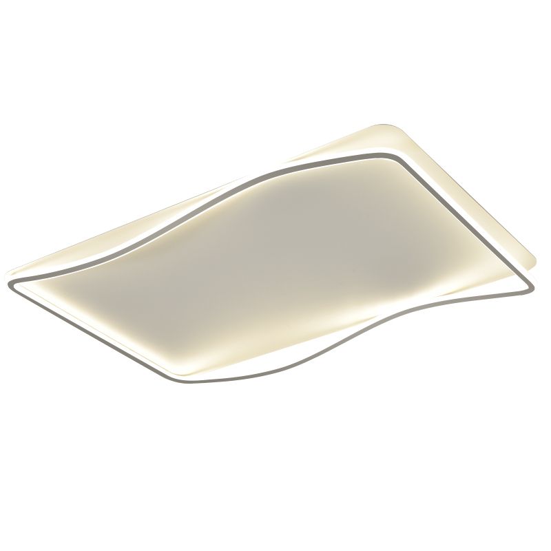 Plafoniera da incasso a geometria moderna Lampada da incasso a LED per camera da letto a 2 teste con paralume in acrilico