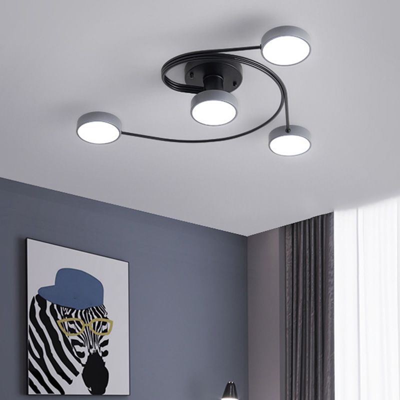 Nordic Style Flush Mount Plafondlamp Eenvoudige Moderne Creatieve Plafondlamp voor Woonkamer