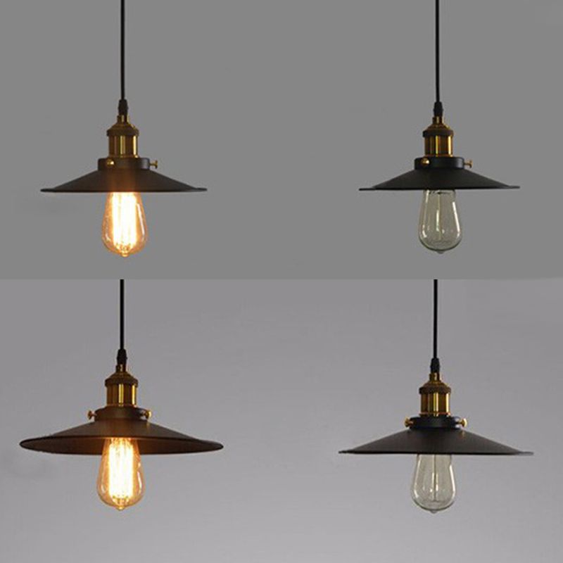 Industriële eenvoud hangende lamp met metalen schaduw voor salon coffeeshop