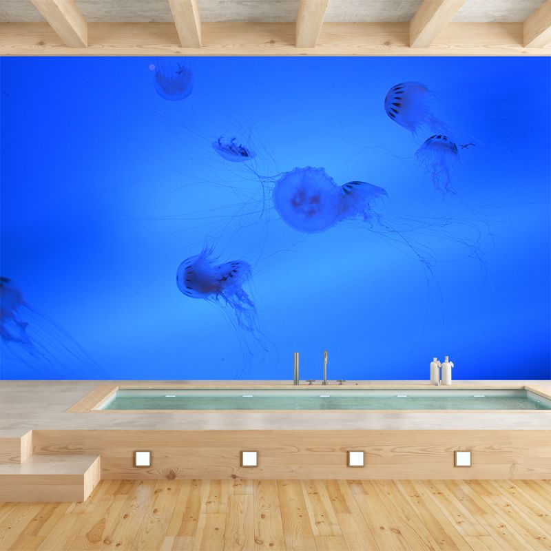 Marine Life Mural Environment Friendly Wallpaper for Girl's Bedroom, Made to Measure