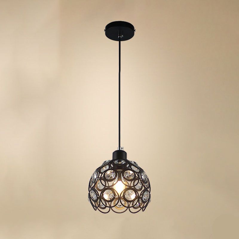 Nouveauté moderne Crystal Dome Light Light Modern Style LED Pendentif Light pour le chevet Bar