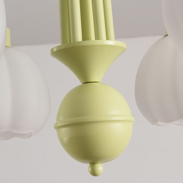 Nordic Ceiling Lamp Glass Flush Mount Light Fixture with Glass Shade for Bedroom
