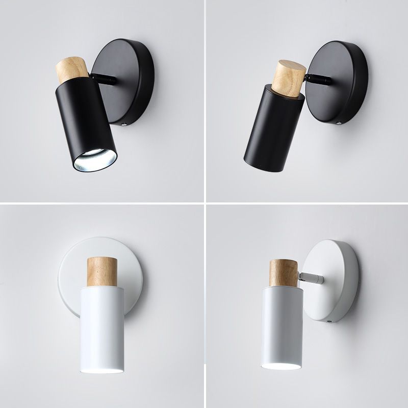 Half Cylinder Shape Sconce Light Fixture Metal Modern Style Wall Sconce Lighting