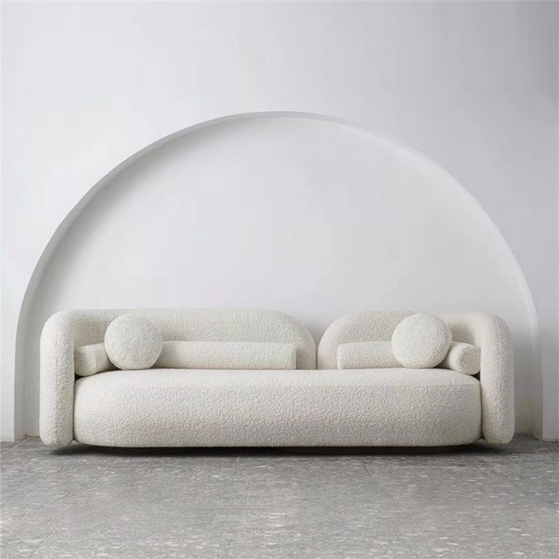 Modern Style Sofa Low Back Cushioned Sofa Padded with Sponge Cushions Sofa