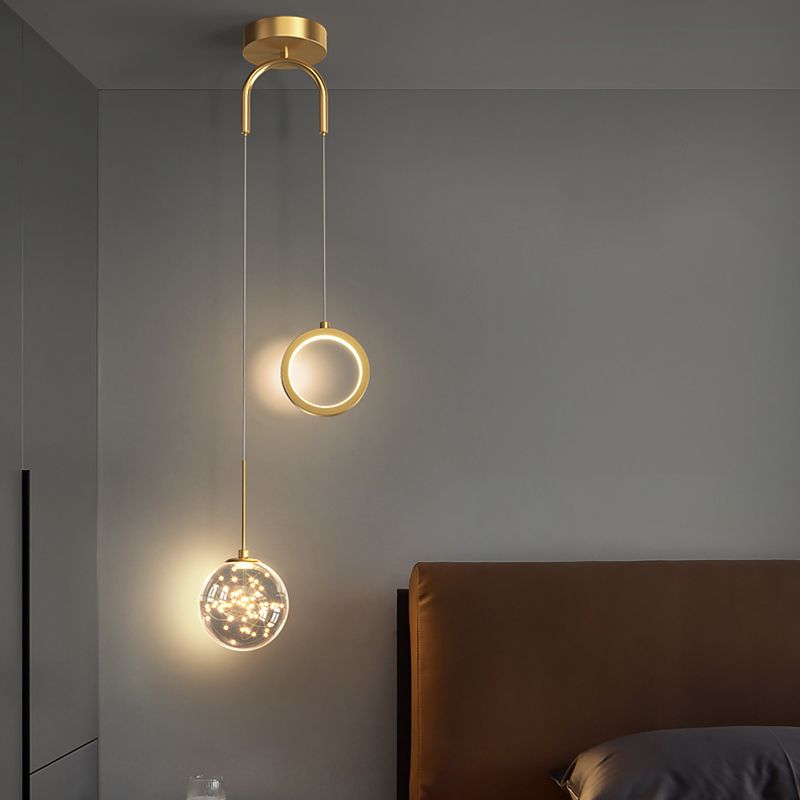 Kugelförmige Formmetallhängelampen modern