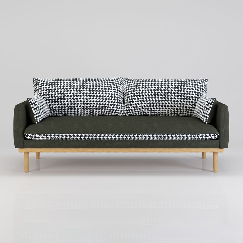 Kunstleder modernes Sofa 30 "W Square Arm Couch für Wohnzimmer