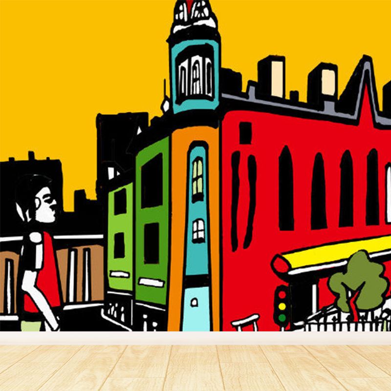 Landscape Mural Decal Modern Decorative Living Room Wall Covering, Custom Printed