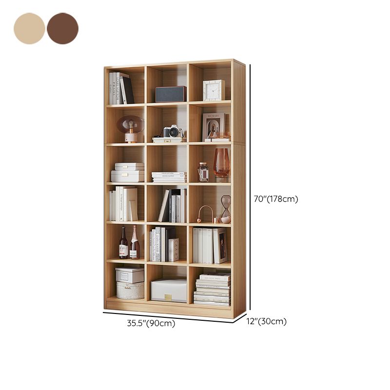 Modern Style Engineered Wood Bookcase Standard Closed Back Bookshelf