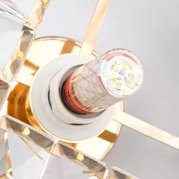 1-Light Modern Style Flush Mount Crystal Ceiling Light for Aisle