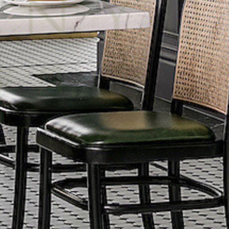 Contemporary Metal Kitchen Dining Side Chair Open Back Dining Side Chair