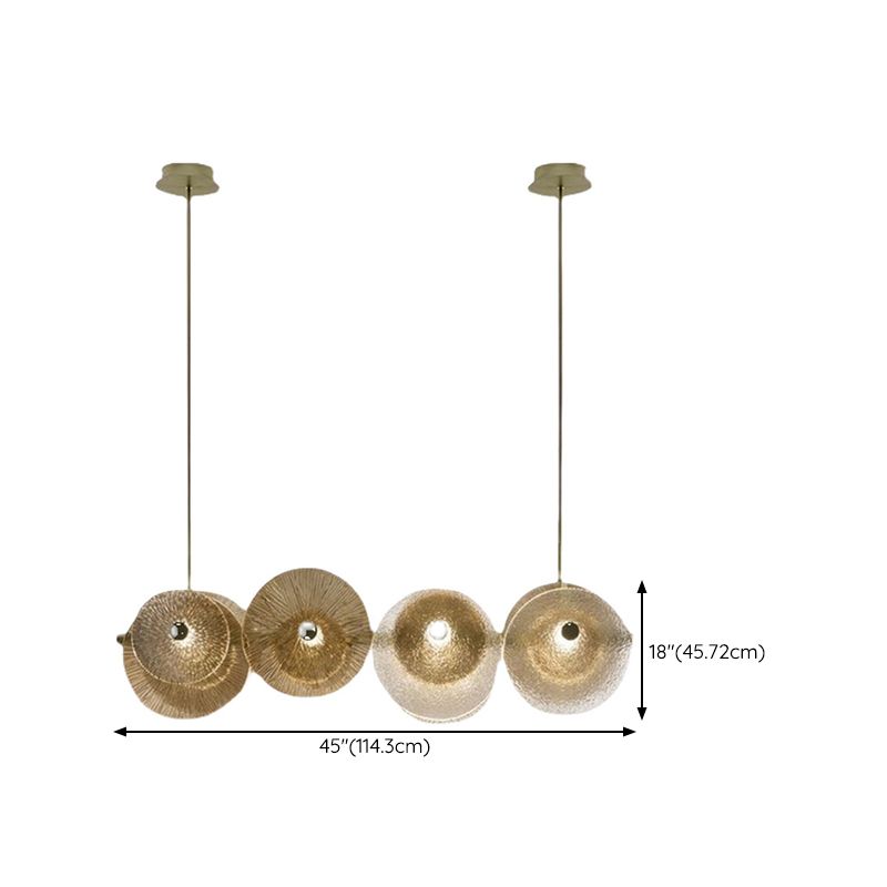 Nordic Style Iron Hanging Lamp Circle Shape Island Light Fixture for Living Room