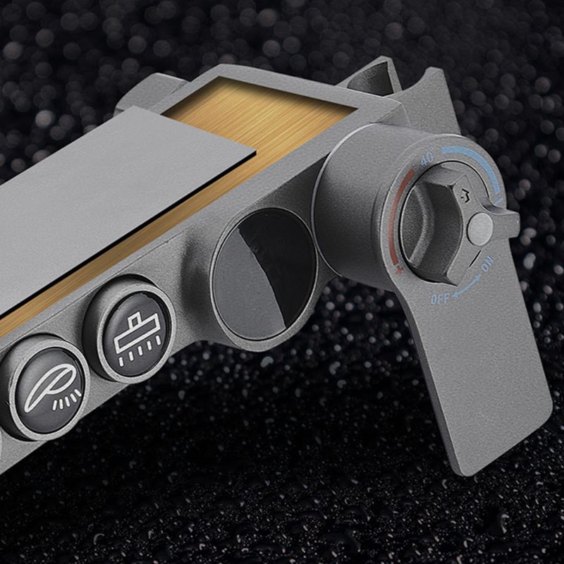 Modern Gray Shower Set 2 Shower Heads Shower System for Bathroom