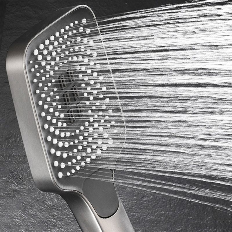 Modern Adjustable Water Flow Square Shower Faucet Shower Hose Shower System on Wall