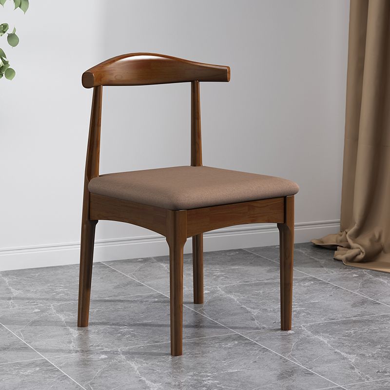 Wood Modern Style Side Chair Open Back Armless Chair for Home Use