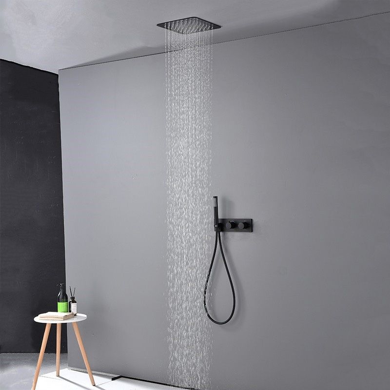 Modern Solid Color Shower Combo Ceiling Mounted Shower System