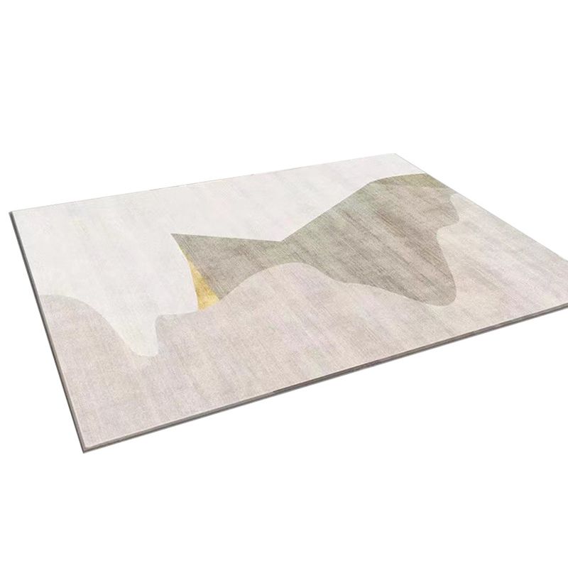 Simplicity Area Carpet Apricot Rug Polyester Stain Resistant Area Rug for Living Room