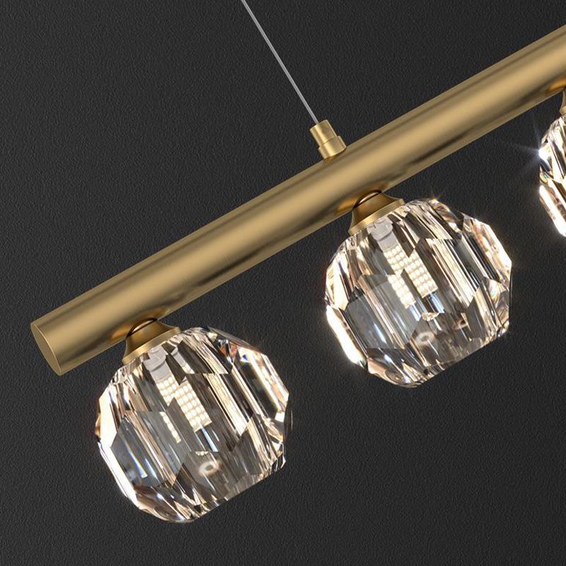 5/6/7/8-Light Kitchen Island Lighting Golden Modern LED Island Pendant Lighting