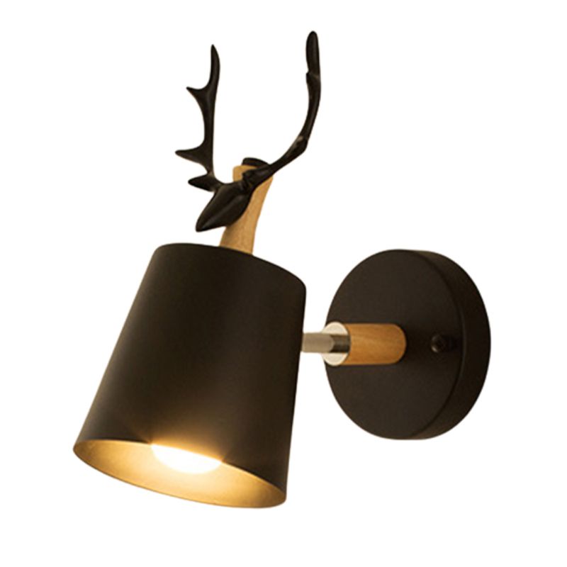 Modern Style Antlers Shape Wall Sconce Metal 1 Light Sconces for Bedroom