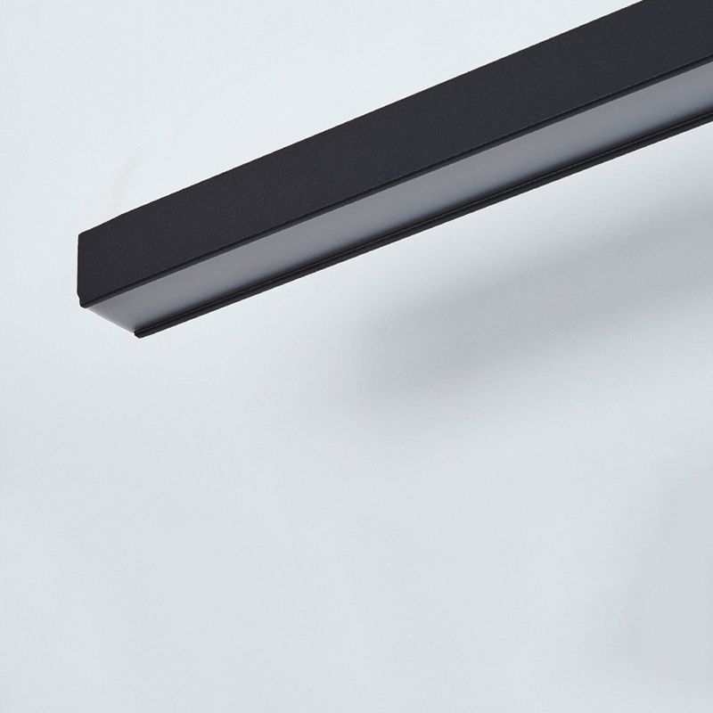 Luci a sospensione contemporanea per l'illuminazione dell'isola lineare di cucina Luce a sospensione in nero