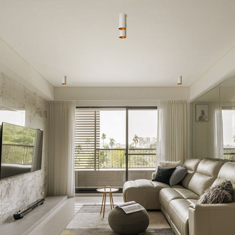 Plafonnier tubulaire intérieur doré en métal LED, design nordique, luminaire encastré pour allée