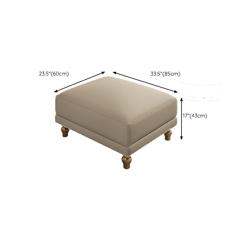 Glam Solid Wood Genuine Leather Tufted Split-Back Sofa for Living Room