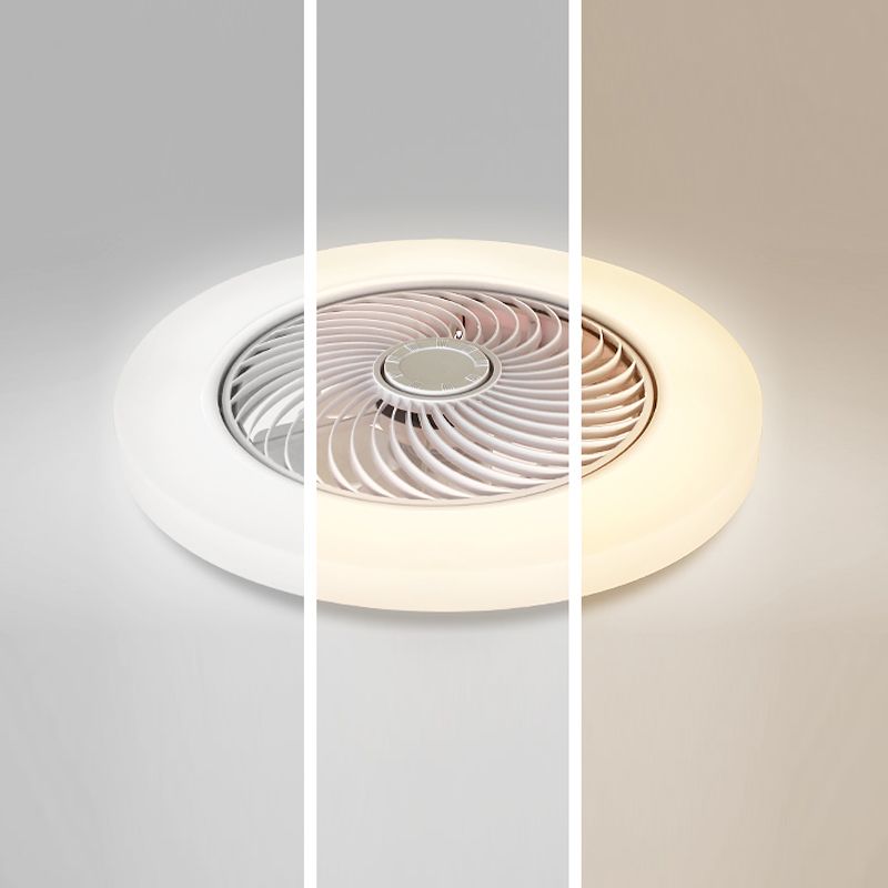 Ventola a filo a filo rotondo leggero camera da letto minimalista da letto a soffitto a soffitto