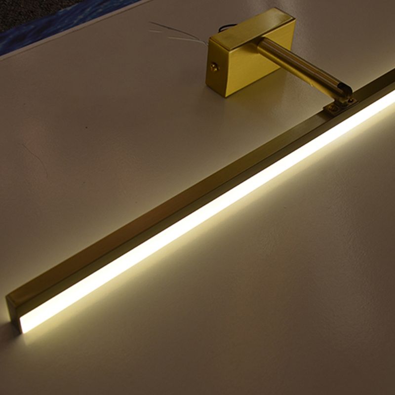 Modern Simple Mirror Front Light LED Vanity Light with Acrylic Shade for Bathroom