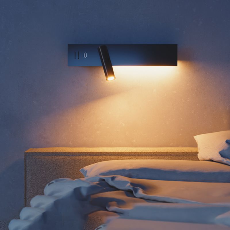 Lámparas de pared LED rectangulares ajustables lámparas de aplanque de metal de estilo moderno