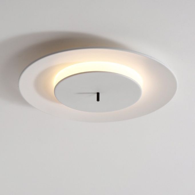 Macaroon UFO Flush Ceiling Light Fixture Creative LED Flush Ceiling Lights for Bedroom