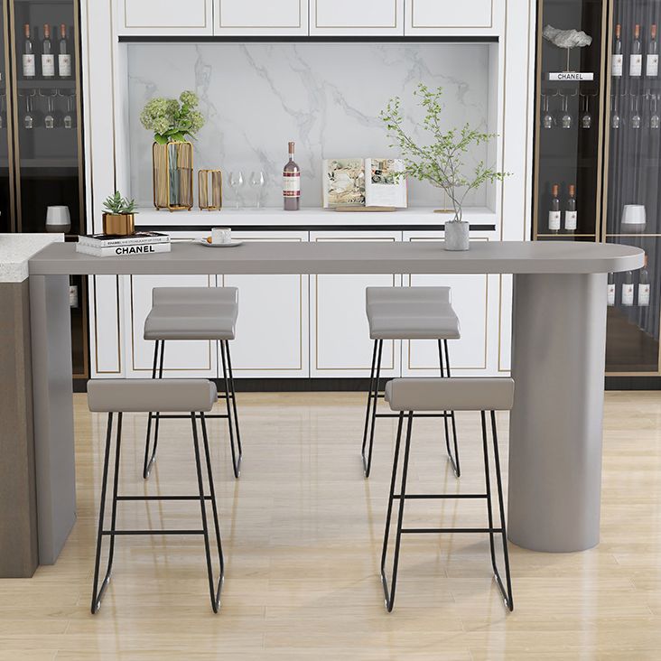 Eigentijdse eettafel dennen vaste houten tafel met dubbele voetstuk voor eetkamer