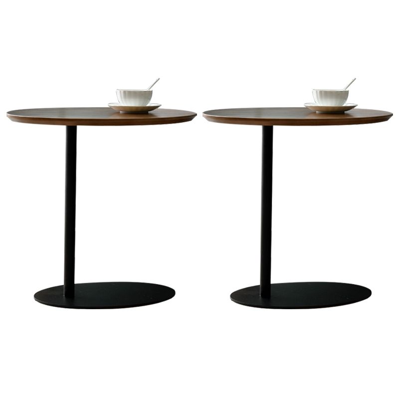 Contemporary Style Side End Table Metal Pedestal Sofa Side Accent Table