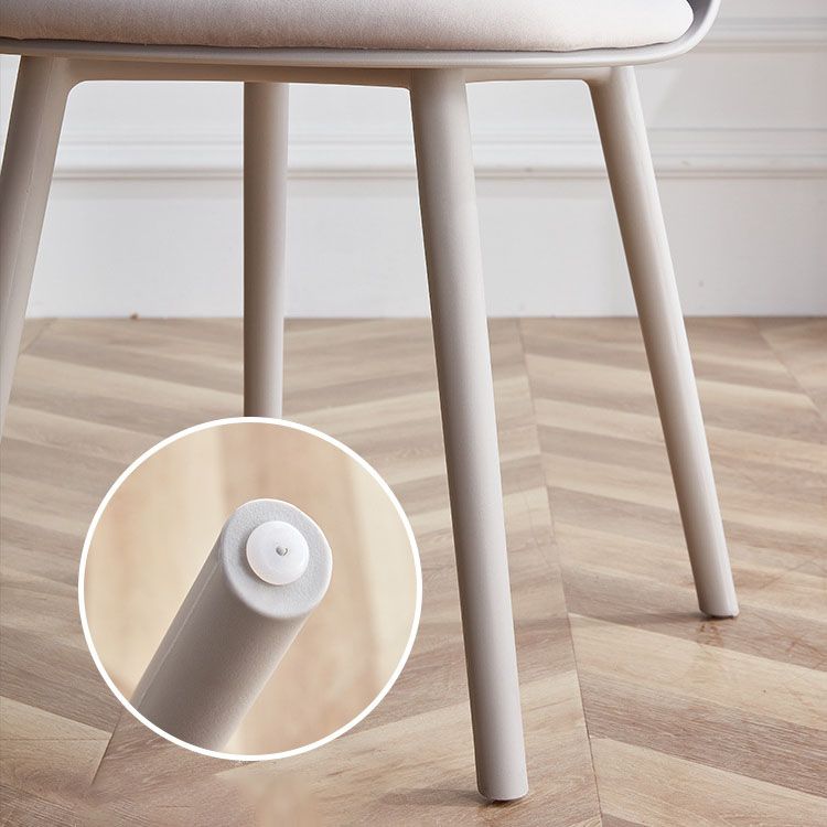 Upholstered Dining Chair Glam Style Plastic Side Chair for Dining Room
