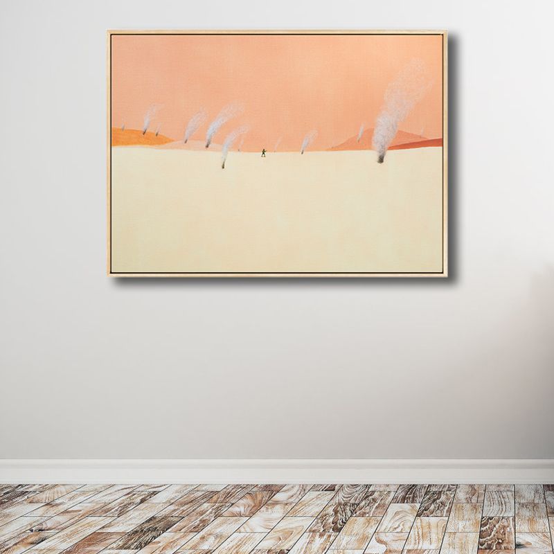 Illustration Wildland Canvas Wall Art Desolated Scenery Painting for Boys Bedroom