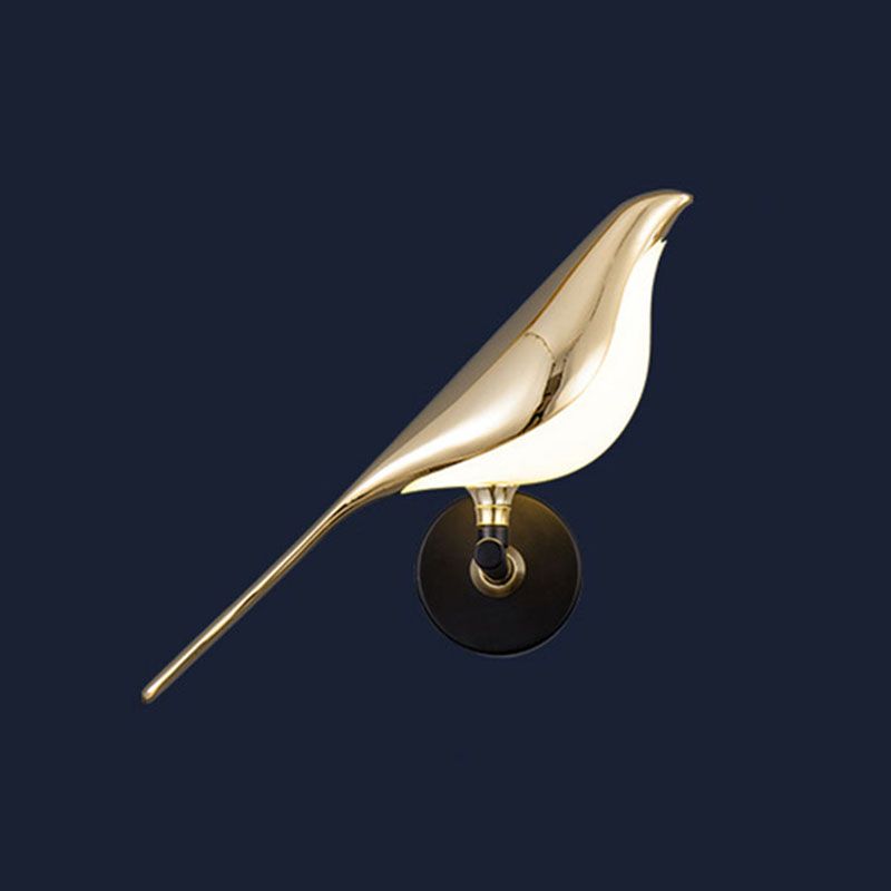 Contemporary Bird Gold Wall Light Sconces Acrylic Wall Mount Lamp for Living Room