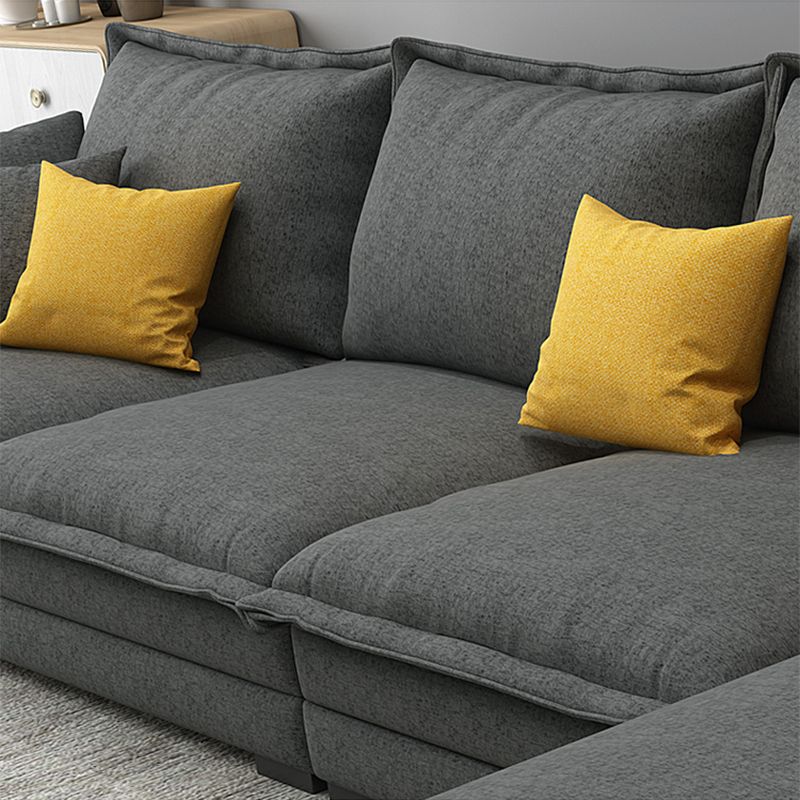 35.43 " H Cotton Blend Pillow Top Arm Sofa & Chaise for Living Room