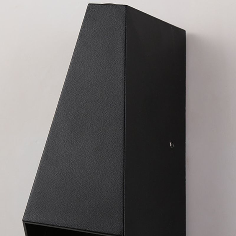 Luz de pared geométrica moderna aluminio 2 luces lavadora de pared para al aire libre