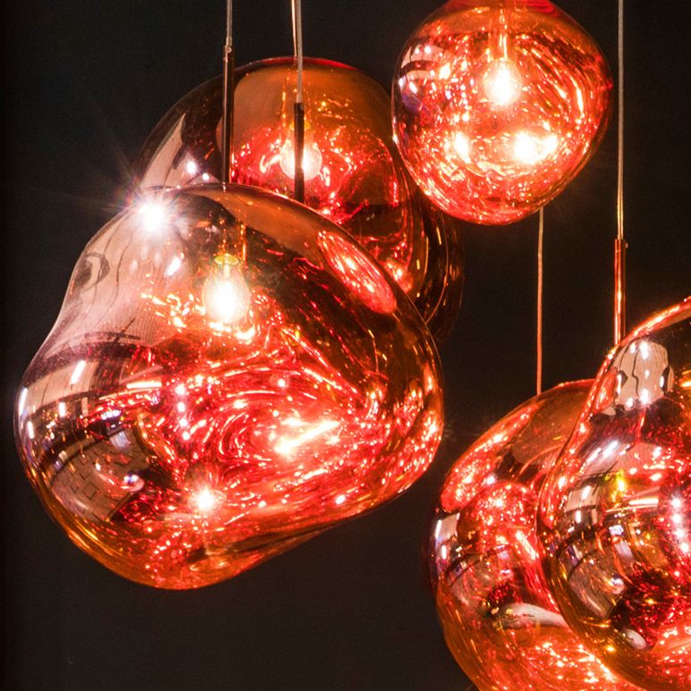 1 leichte Acrylheizenheizleuchten moderne kugelförmige Hanghänge -Anhängerleuchten für Esszimmer