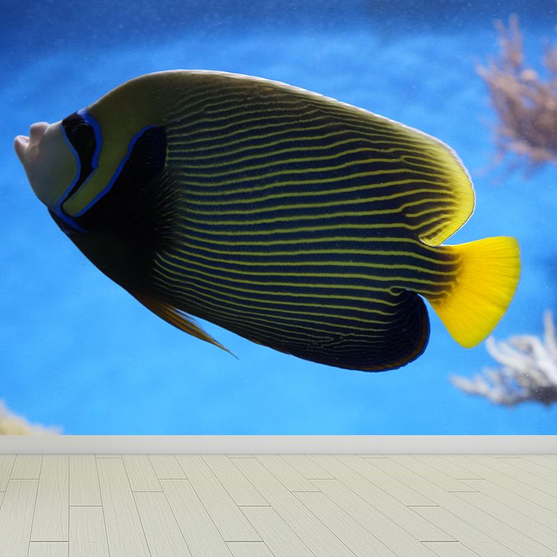 Attractive Wall Mural Fish Patterned Sitting Room Wall Mural